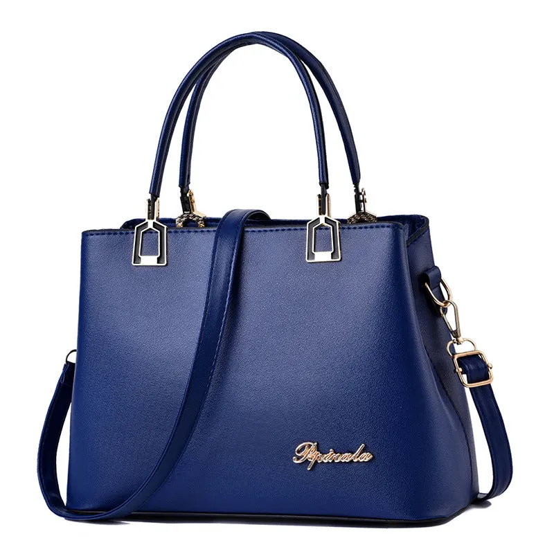 Catherine – Structured Vegan Leather Satchel with Gold Hardware