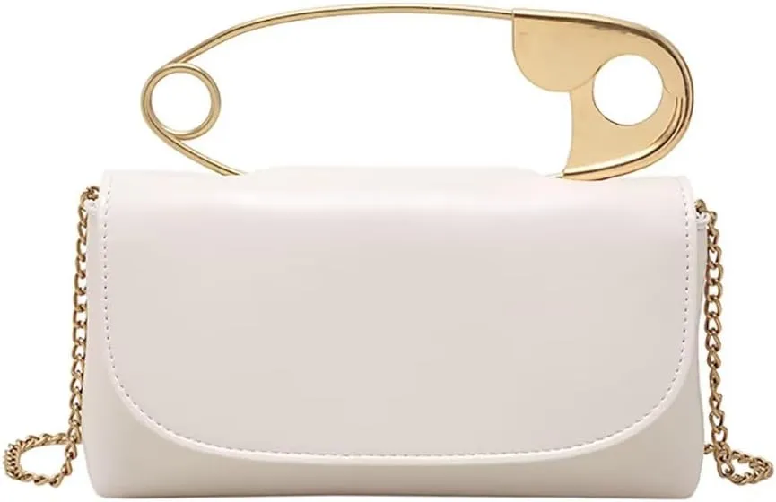 Chain Crossbody Purse for Women Stylish Top Handle Bag PU Leather Shoulder Bag Designer Clutch Purse Hobo Tote Handbag