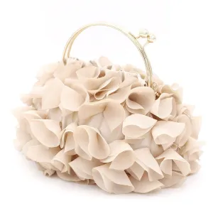 Champagne Flower Evening Purses for Weddings or Party