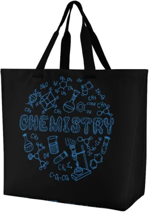 Chemical Experimental Equation Women's Shoulder Shopping Bags Foldable Tote Bag Large Capacity Handbag for Work Travel