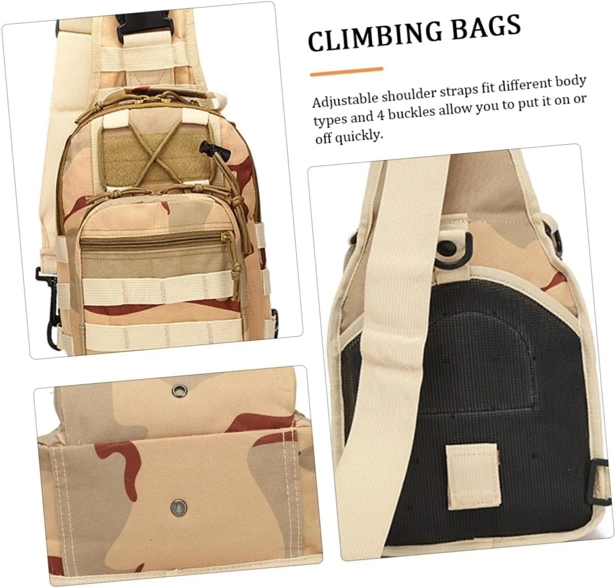 Chest Bag Sling Bag for Men Crossbody Outdoor Chest Bag Mens Sling Bag Men Sling Bag Hands Shoulder