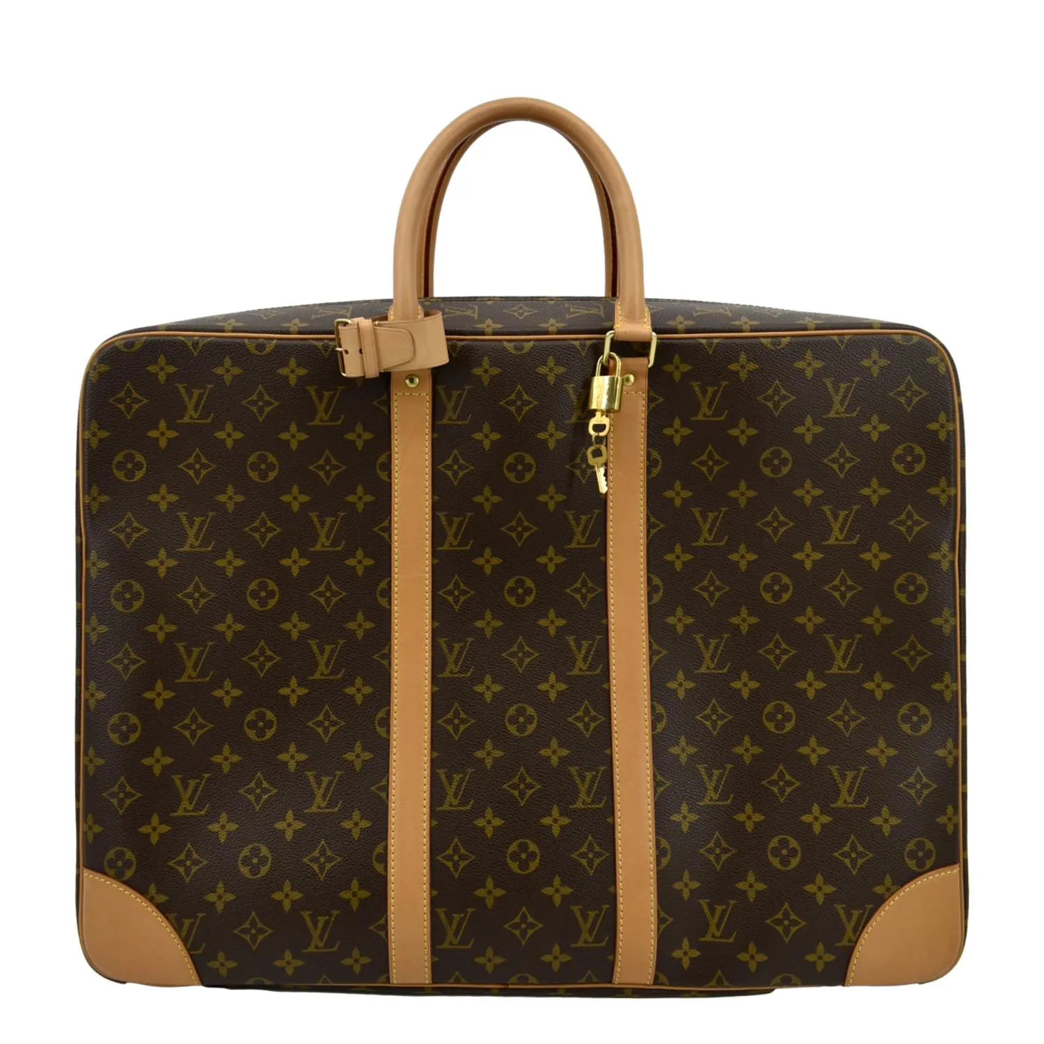 Chic Canvas LOUIS Bag Sirius Travel Super deal Monogram VUITTON Suitcase Brown 45