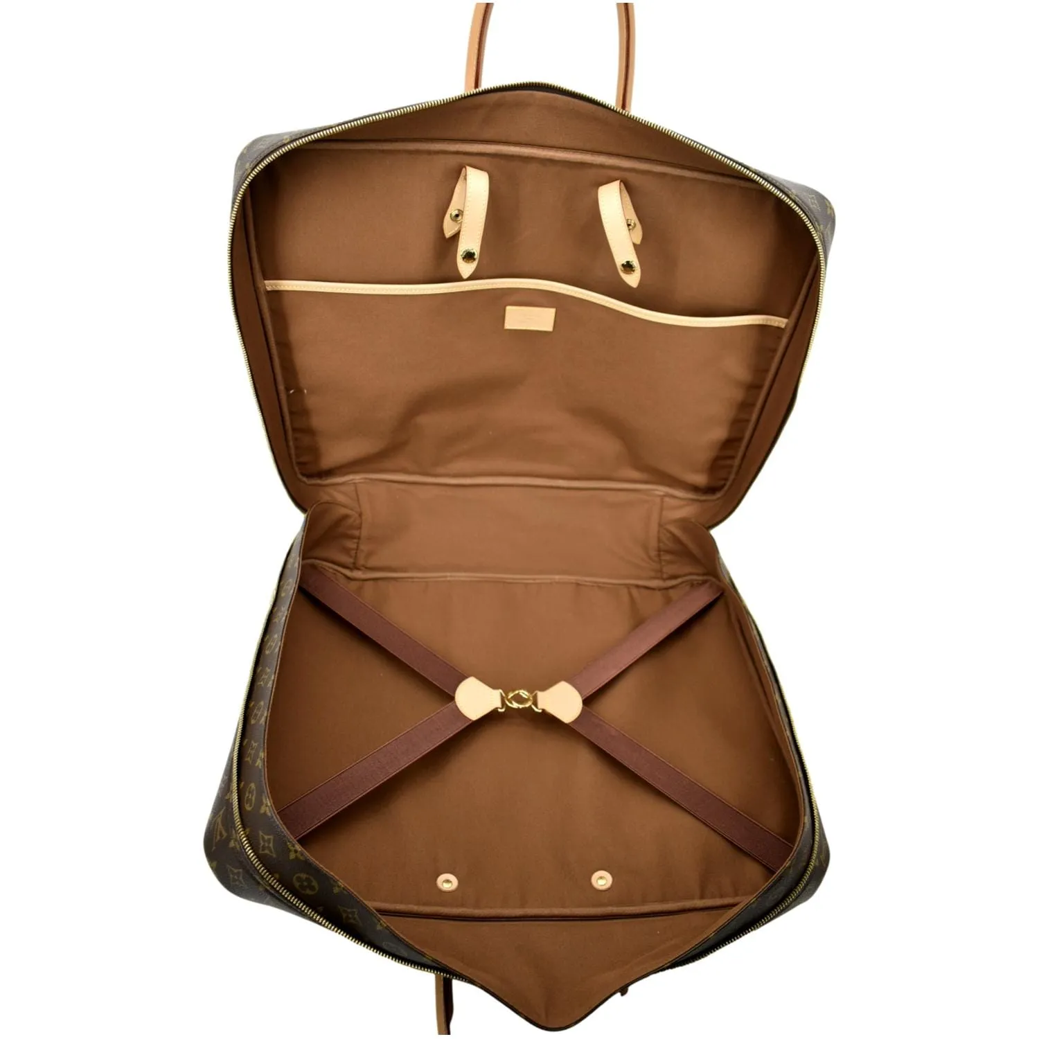 Chic Canvas LOUIS Bag Sirius Travel Super deal Monogram VUITTON Suitcase Brown 45
