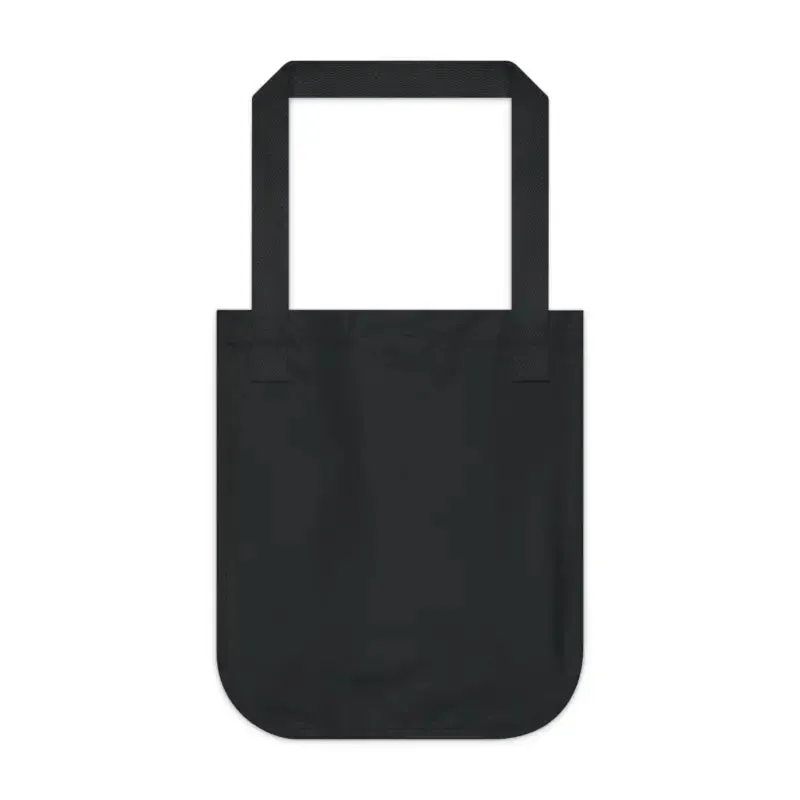 Chic Organic Canvas Tote Bag with Abstract Foliage Art