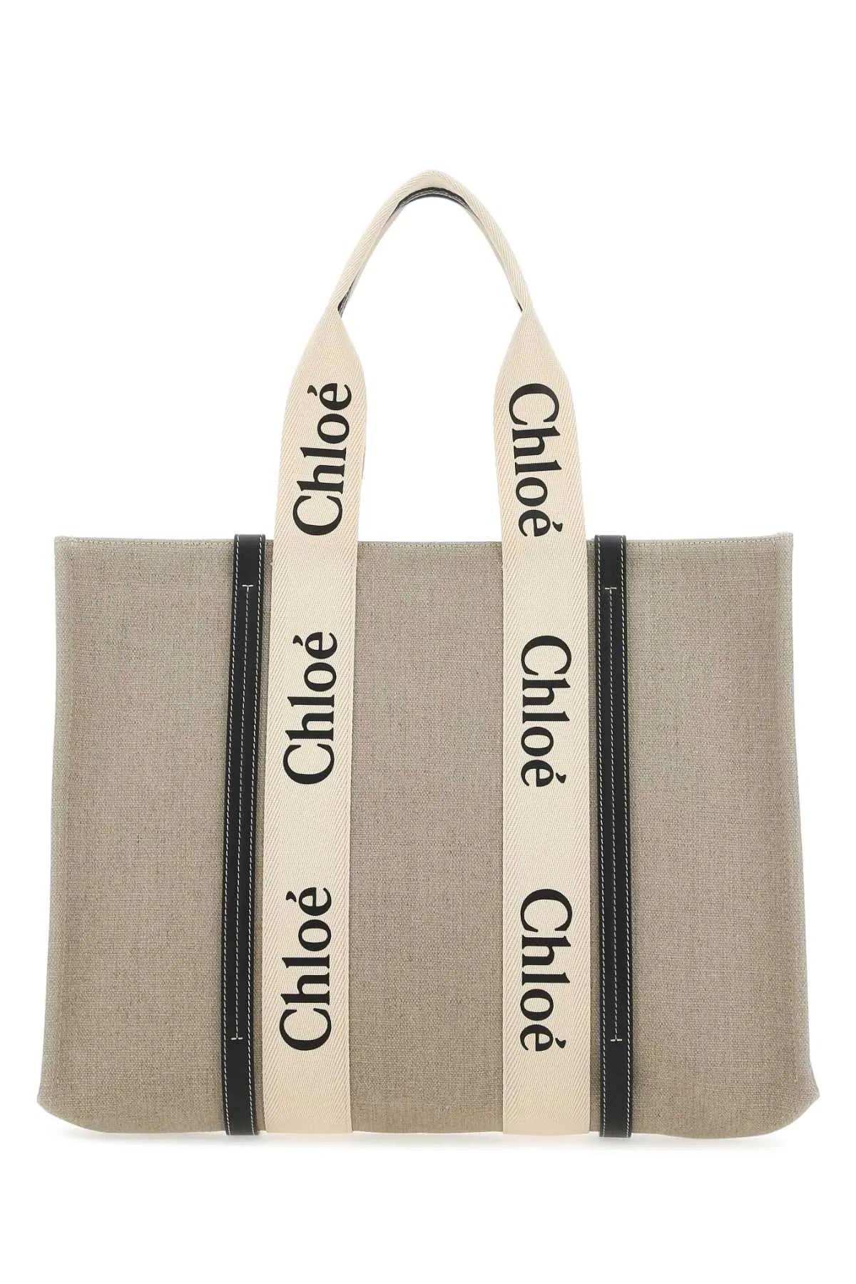 CHLOE Large Two-Tone Canvas Shopping Handbag - Spacious and Stylish
