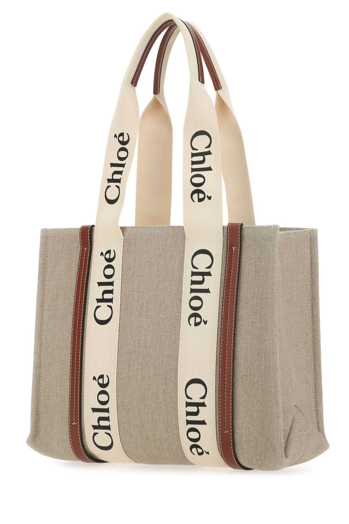 CHLOE Multicolor Medium Canvas Woody Shopping Handbag