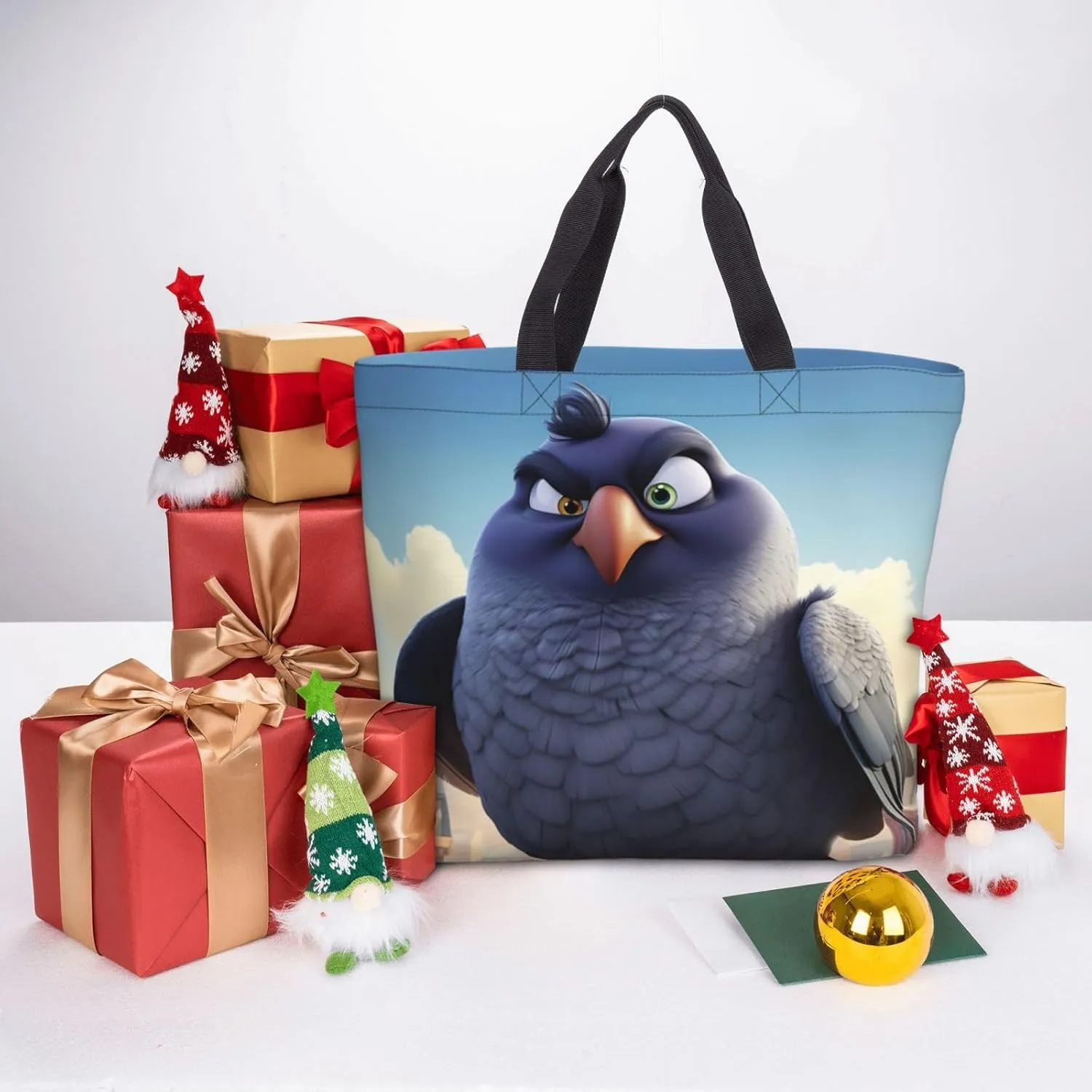 Christmas Snowman 4 Print Tote Bag Casual Shoulder Bag Handbag Reusable Shopping Travel Bag Gifts For Women