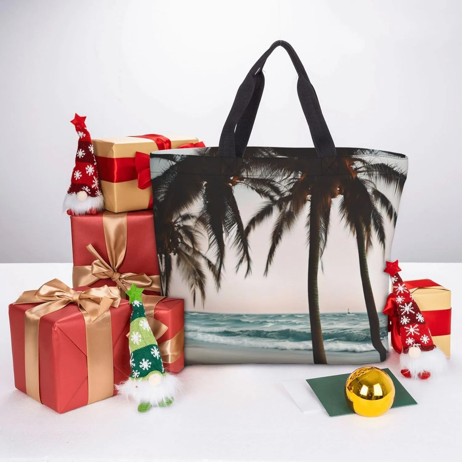Christmas Snowman 4 Print Tote Bag Casual Shoulder Bag Handbag Reusable Shopping Travel Bag Gifts For Women