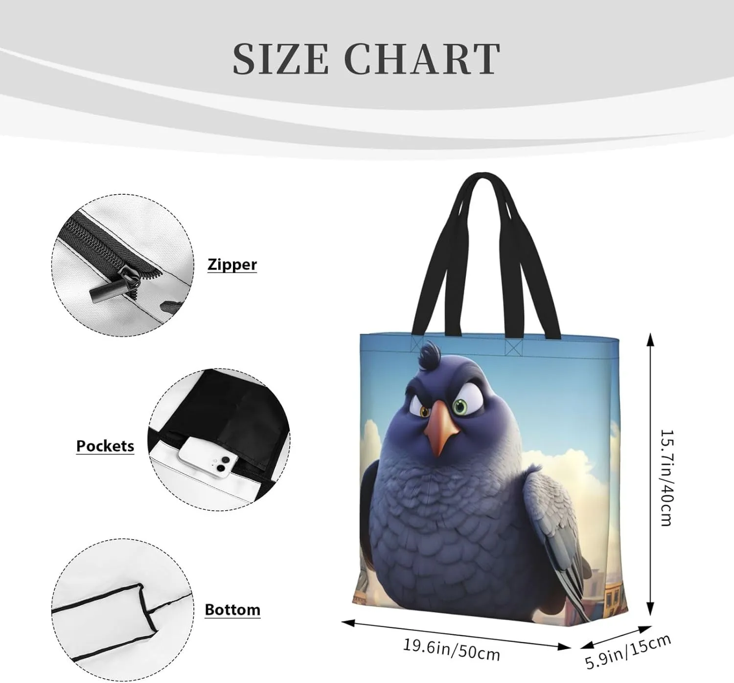 Christmas Snowman 4 Print Tote Bag Casual Shoulder Bag Handbag Reusable Shopping Travel Bag Gifts For Women