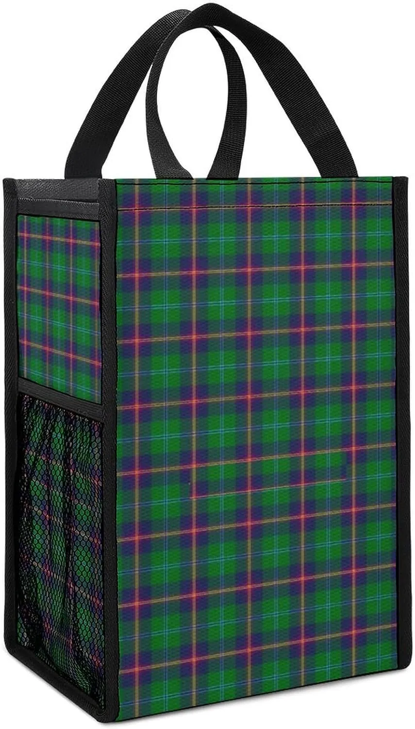 Clan Young Tartan Portable Large Capacity Folding Insulation Bag Unisex