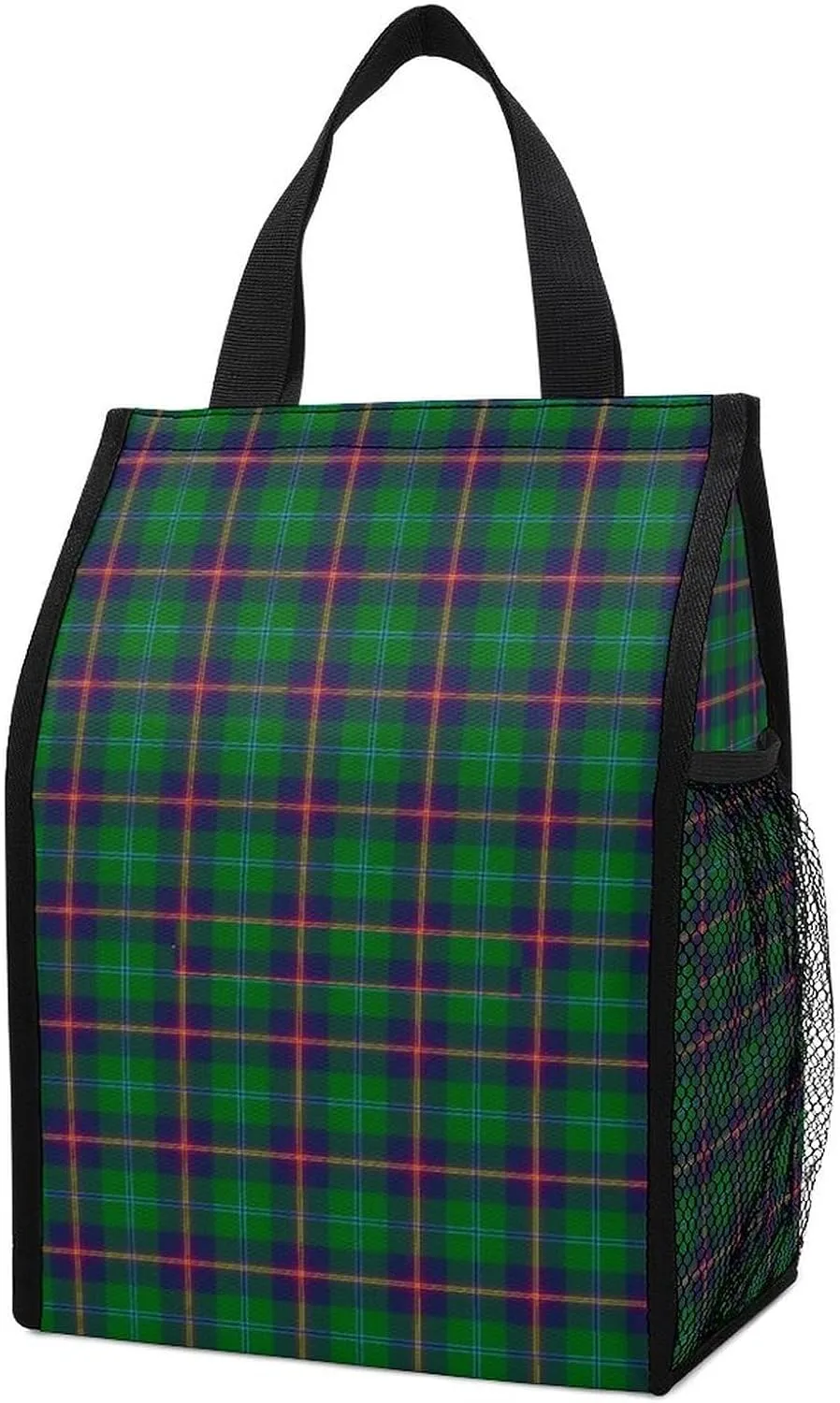 Clan Young Tartan Portable Large Capacity Folding Insulation Bag Unisex