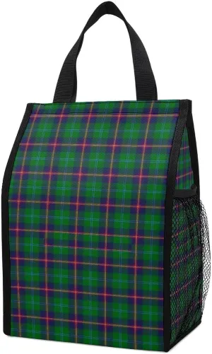 Clan Young Tartan Portable Large Capacity Folding Insulation Bag Unisex