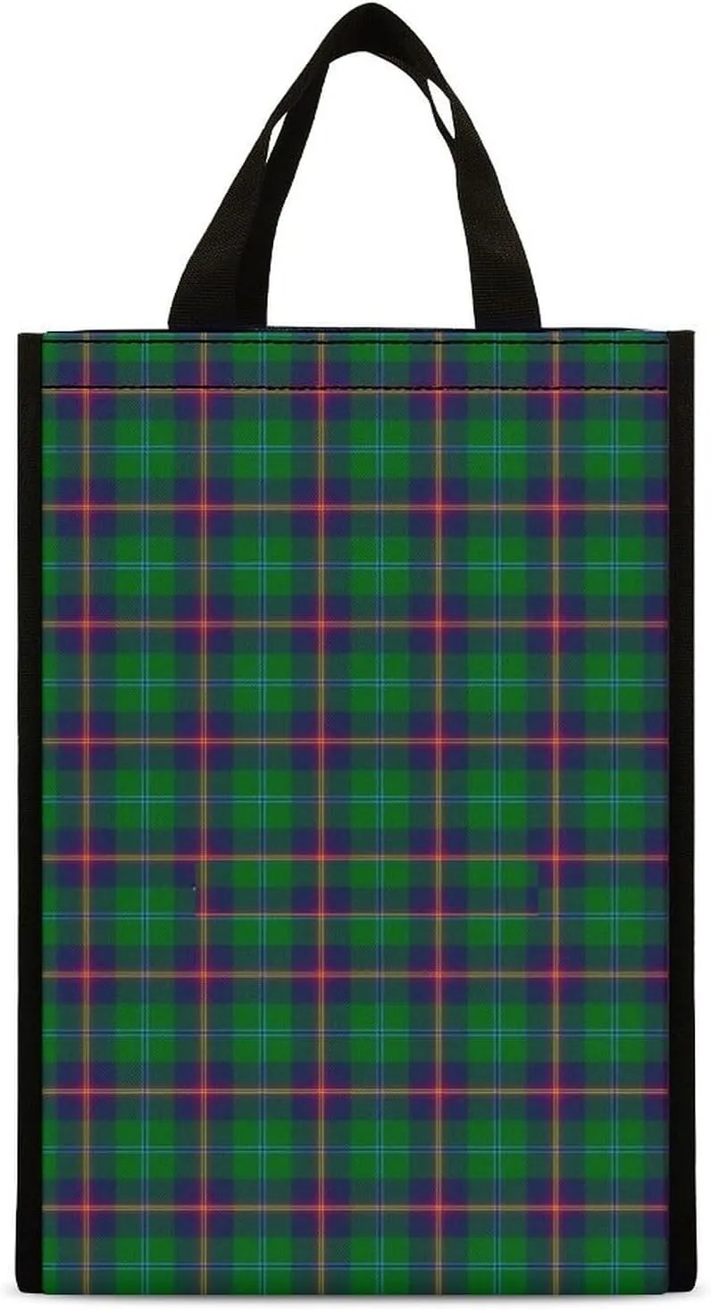 Clan Young Tartan Portable Large Capacity Folding Insulation Bag Unisex
