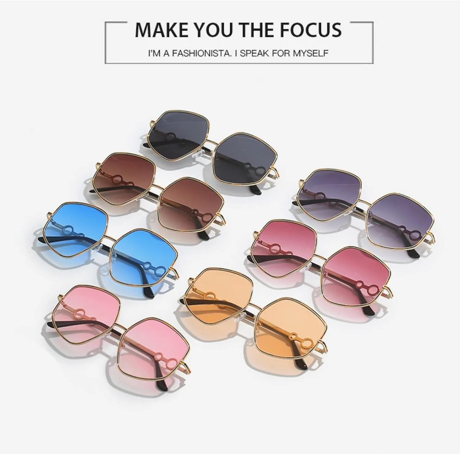 Classic Retro Women Fashion Luxury Polygon Sun Glasses Outdoor Travel Shades Uv400