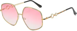 Classic Retro Women Fashion Luxury Polygon Sun Glasses Outdoor Travel Shades Uv400