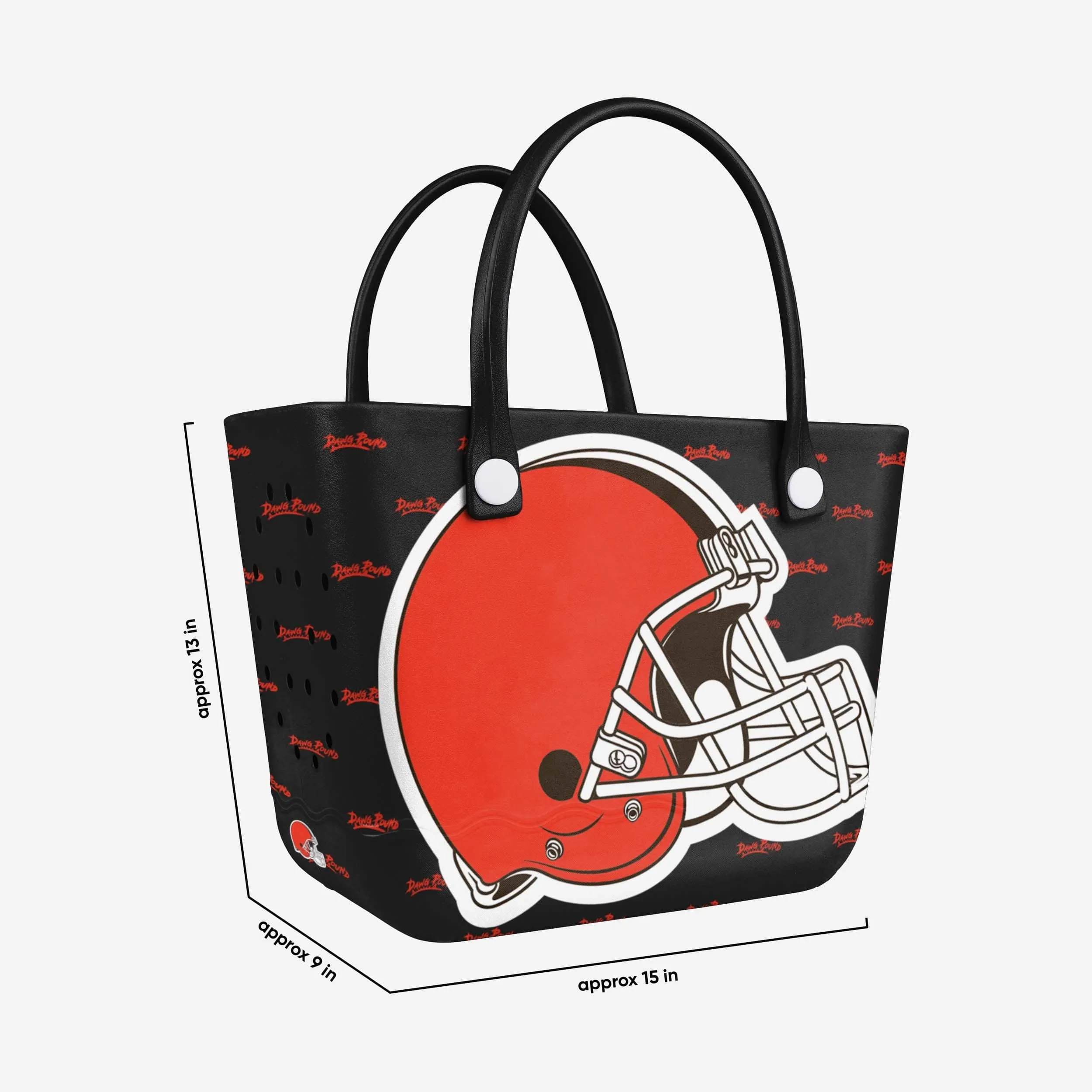 Cleveland Browns Big Logo Mini Print Tailgate Tote Bag