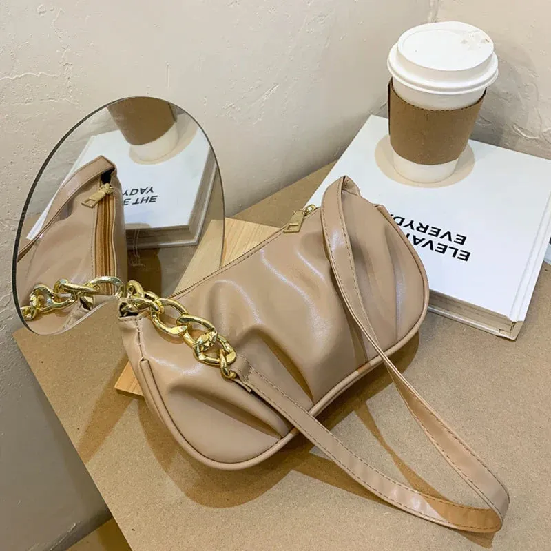 Cloud Pleated Causal Handbag Women's Dumpling Tote Armpit Bag Shopping Shoulder Bags Underarm Bag