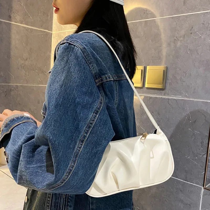 Cloud Pleated Causal Handbag Women's Dumpling Tote Armpit Bag Shopping Shoulder Bags Underarm Bag