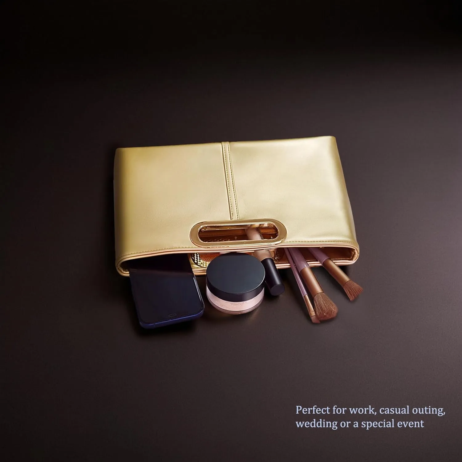 Clutch Purse for Women, Evening Purse Quality PU Leather Bag for Dates, Proms, Cocktail Parties and Weddings