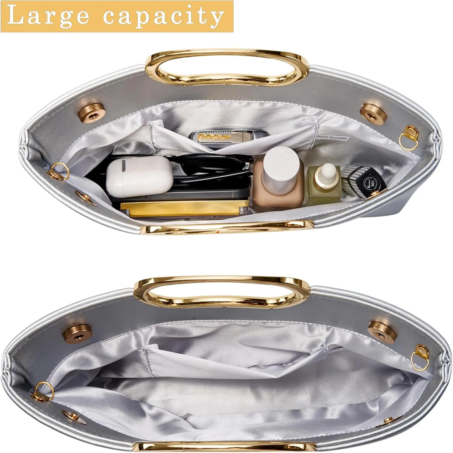 Clutch Purse for Women Vegan Leather Evening Bag Formal Handbag for Wedding Party Prom Bridal