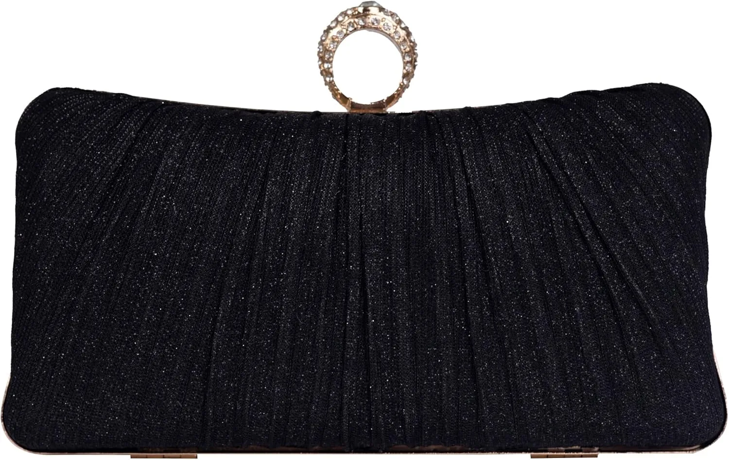 Clutch Purses for Women Glitter Crossbody Purse Pleated Evening Bag with Rhinestone Clutches for Party Wedding Prom