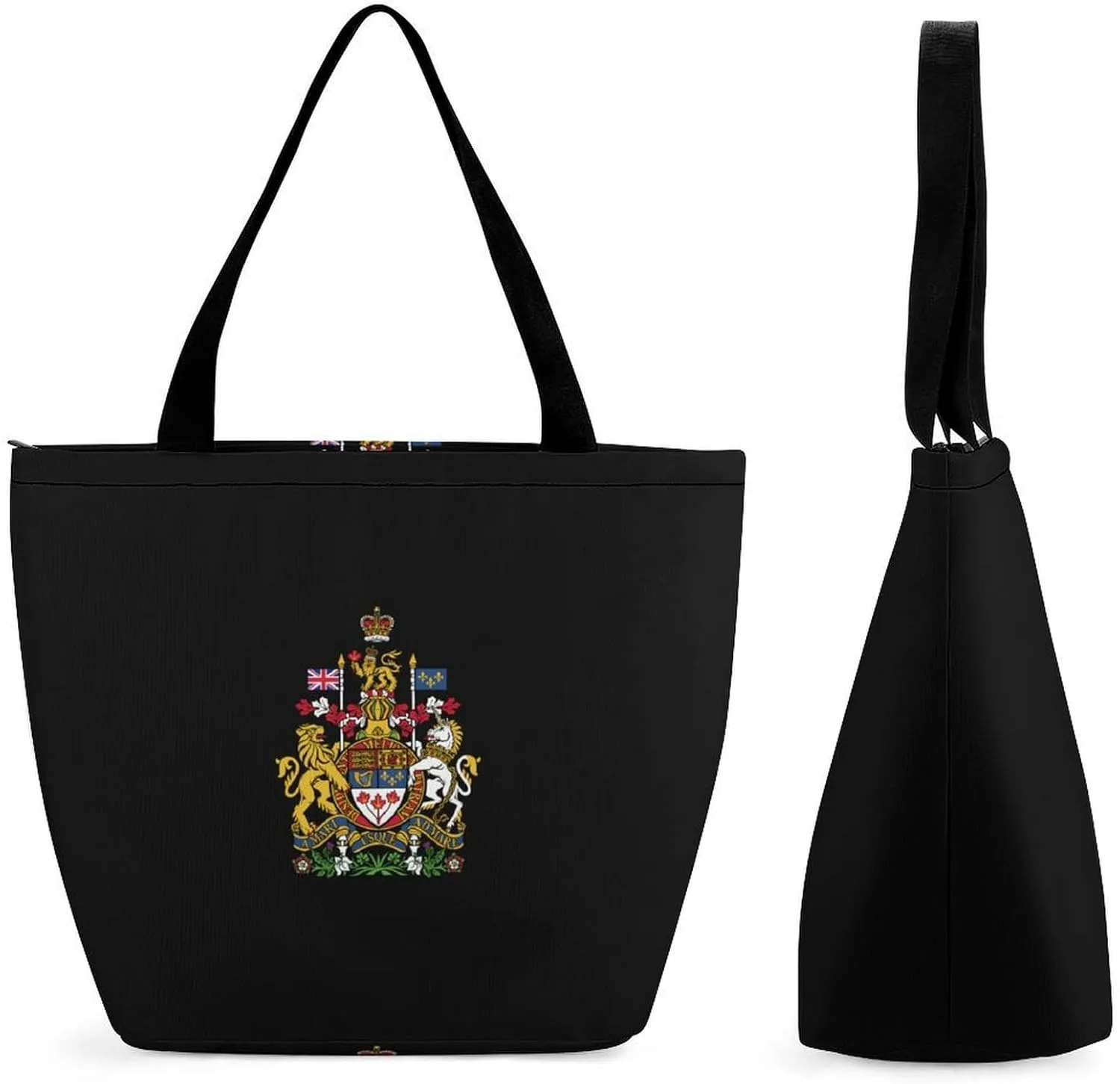 Coat of Arms of Canada Women's Reusable Shopping Bags Foldable Tote Bag Lightweight Handbag for Work Travel