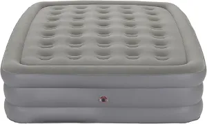 Coleman GuestRest 18" Plush Top Double High Air Mattress Airbed with Integrated Storage System and Carry Bag, Pump Not Included, Queen