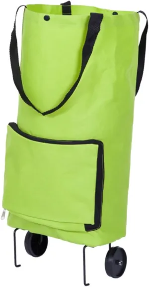 Collapsable Cart 15kg Oxford Cloth Grocery Bag Foldable Shopping Trolley for Travel School Picnic