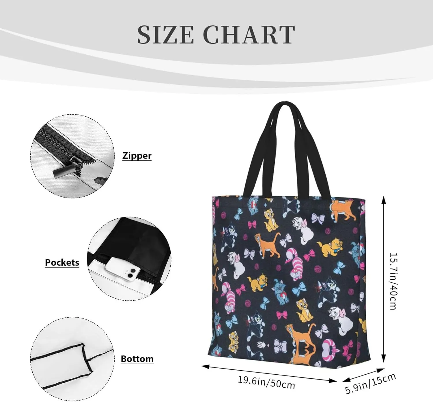 Colored Pineapple Print Tote Bag Casual Shoulder Bag Handbag Reusable Shopping Travel Bag Gifts For Women
