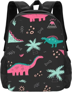 Colorful Dinosaurs Lightweight Packable Backpack Travel Casual Large Capacity Daypack Foldable Backpack For Men Women