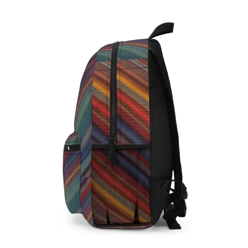 Colorful Striped Pattern Backpack for Fun Travels