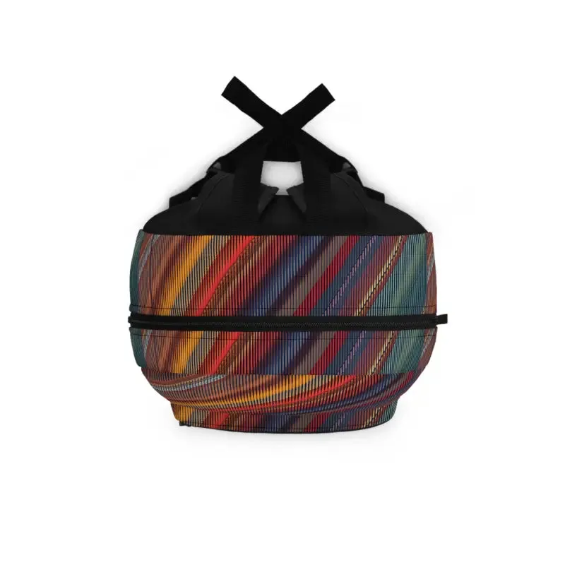 Colorful Striped Pattern Backpack for Fun Travels