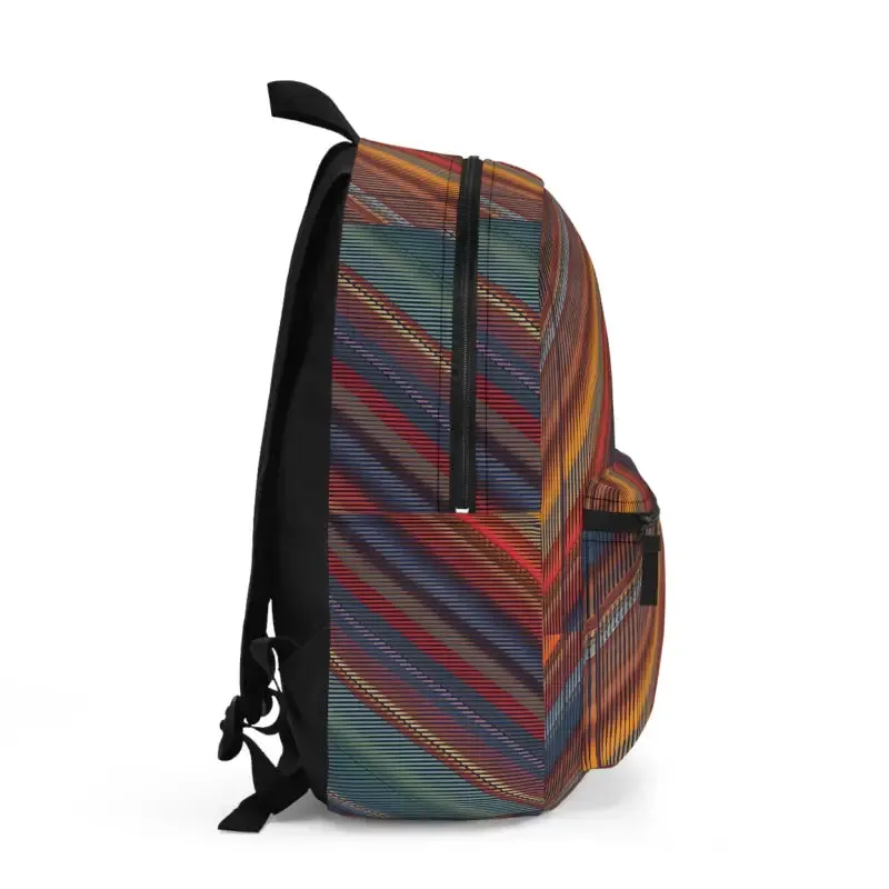 Colorful Striped Pattern Backpack for Fun Travels