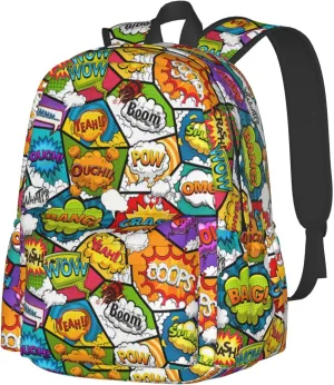 Comic Book Bomb Pattern Backpack 17 ", Features Your Sorority'S Logo And Quotes For A Personalized Touch. This Unique And Customized Backpack Is Perfect For Jogging And Hiking