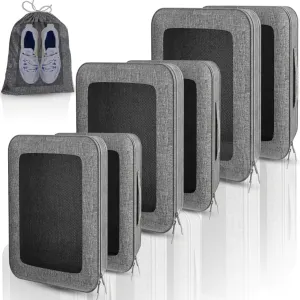 Compression Packing Cubes - Set of 7 Lightweight Packing Cubes Compression for Suitcase Organizer - Maximize Your Luggage Space with Our Travel Organizer Included Drawstring Bag (Grey)