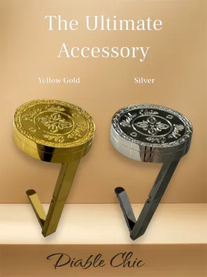 Convenience Dual-purpose Stylish Elegant Trustworthy assistance Hooks for & Duo: Silver Gold Bag