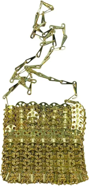 Cool Women Metallic Sequin Shoulder Bag Sparkly Evening Clutch Acrylic Handbag Hardware Chain for Prom Cocktail Party
