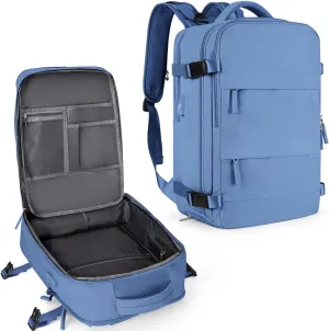 coowoz Large Travel Backpack for Women Men,Carry On Backpack,Hiking Backpack Outdoor Sports Rucksack Casual Daypack Travel Essentials Sky Blue