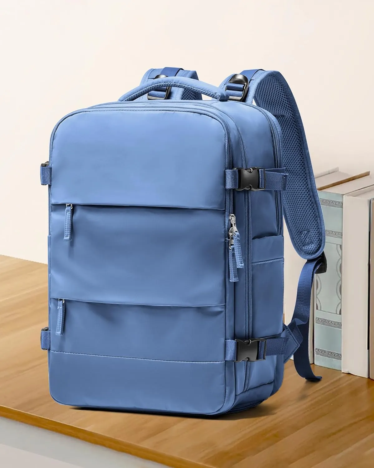 coowoz Large Travel Backpack for Women Men,Carry On Backpack,Hiking Backpack Outdoor Sports Rucksack Casual Daypack Travel Essentials Sky Blue