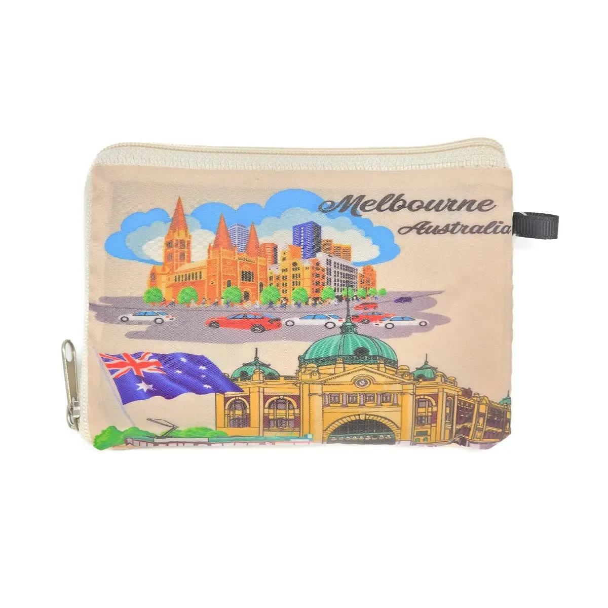 Cream Melbourne Small Foldable Shopping Bag