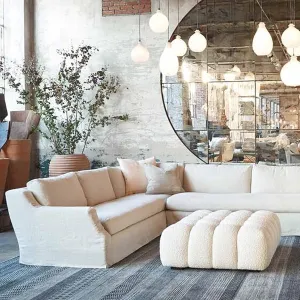 Cream Style Light Luxury Entrance Shopping Mall Lambskin Sofa Hotel Coffee Table Stool Cloakroom Stool Bedroom Bedside Shoe Bench White-90 * 45 * 42