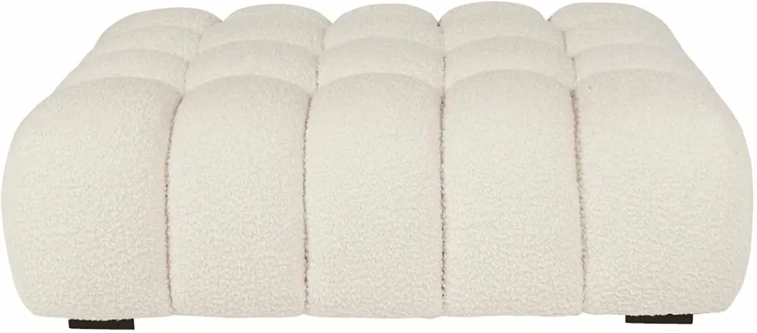 Cream Style Light Luxury Entrance Shopping Mall Lambskin Sofa Hotel Coffee Table Stool Cloakroom Stool Bedroom Bedside Shoe Bench White-90 * 45 * 42