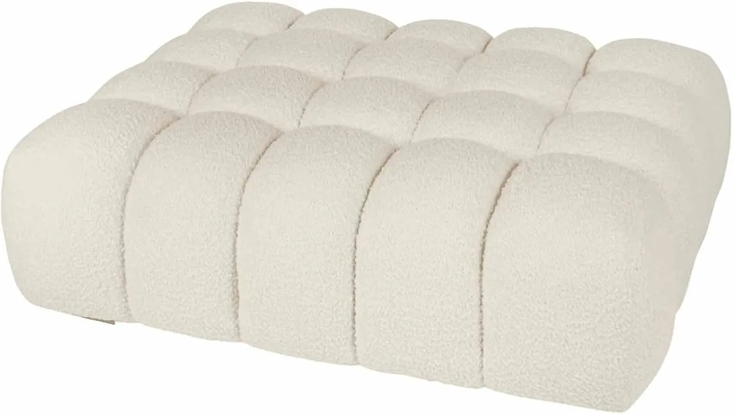 Cream Style Light Luxury Entrance Shopping Mall Lambskin Sofa Hotel Coffee Table Stool Cloakroom Stool Bedroom Bedside Shoe Bench White-90 * 45 * 42