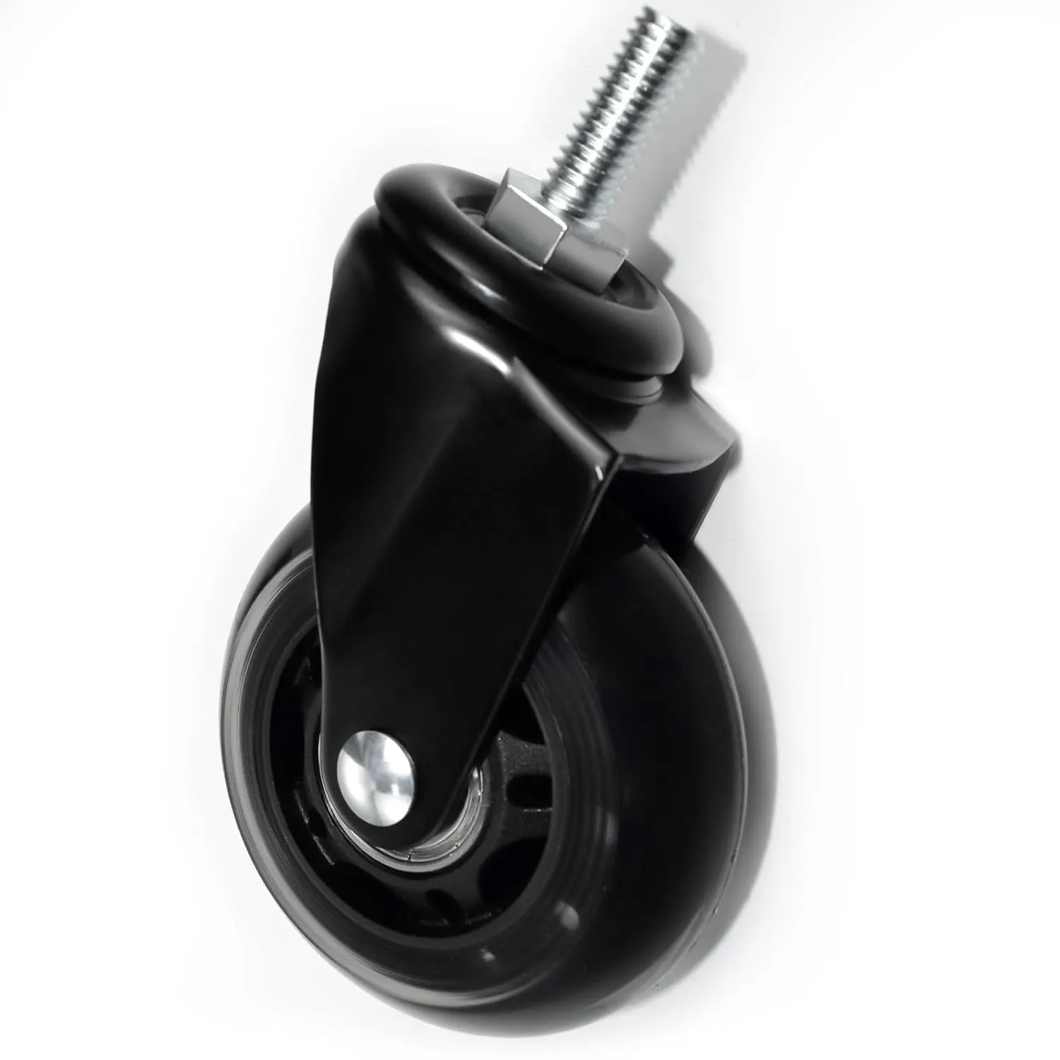 Creeper Caster Wheels Set of 6 Roller Blade Swivel Casters Heavy-Duty 2.5 Inch Castor Replacement for Creeper Service Cart Stool Post Mount, 360 Degree No Noise, Safe for Hardwood Floors & Carpet