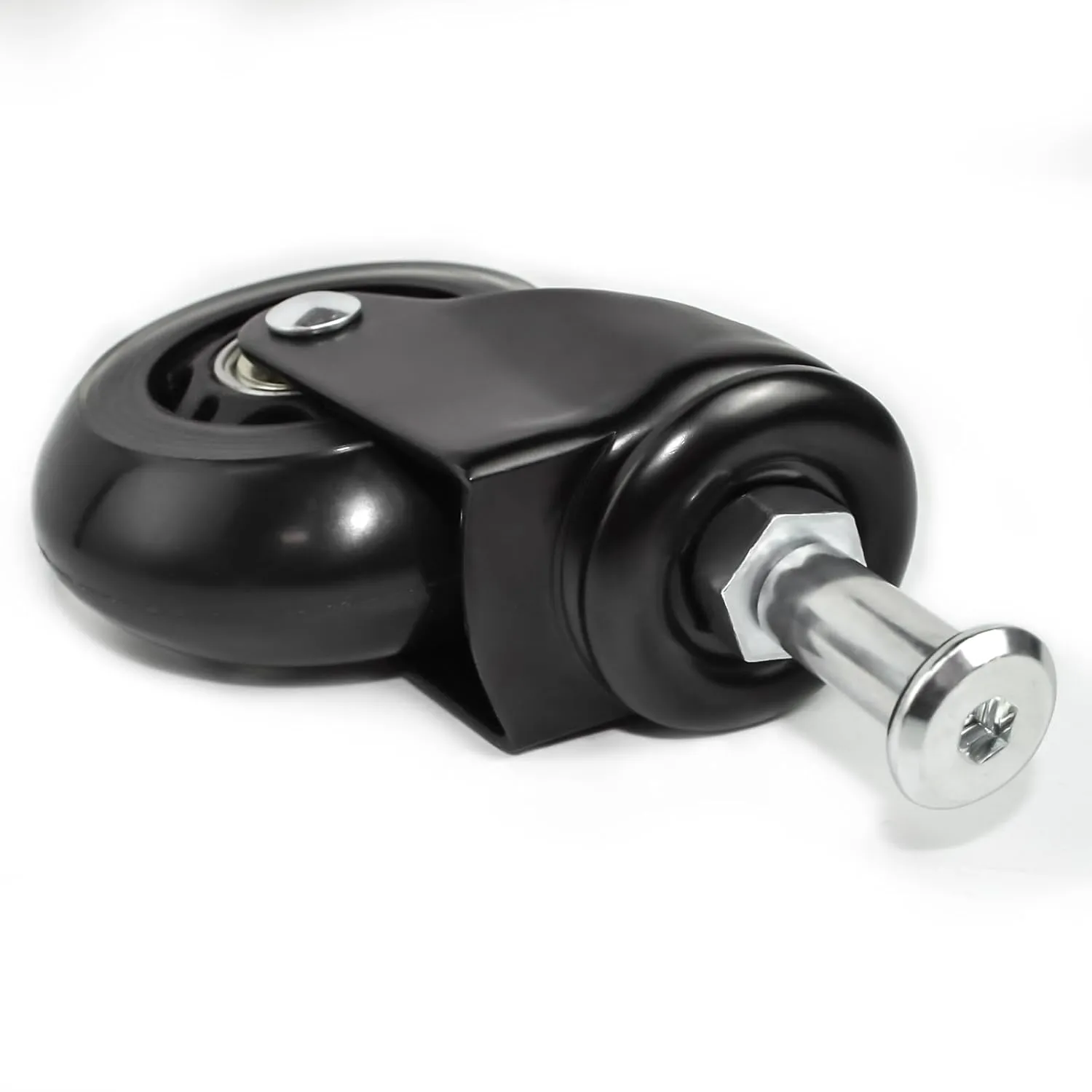 Creeper Caster Wheels Set of 6 Roller Blade Swivel Casters Heavy-Duty 2.5 Inch Castor Replacement for Creeper Service Cart Stool Post Mount, 360 Degree No Noise, Safe for Hardwood Floors & Carpet