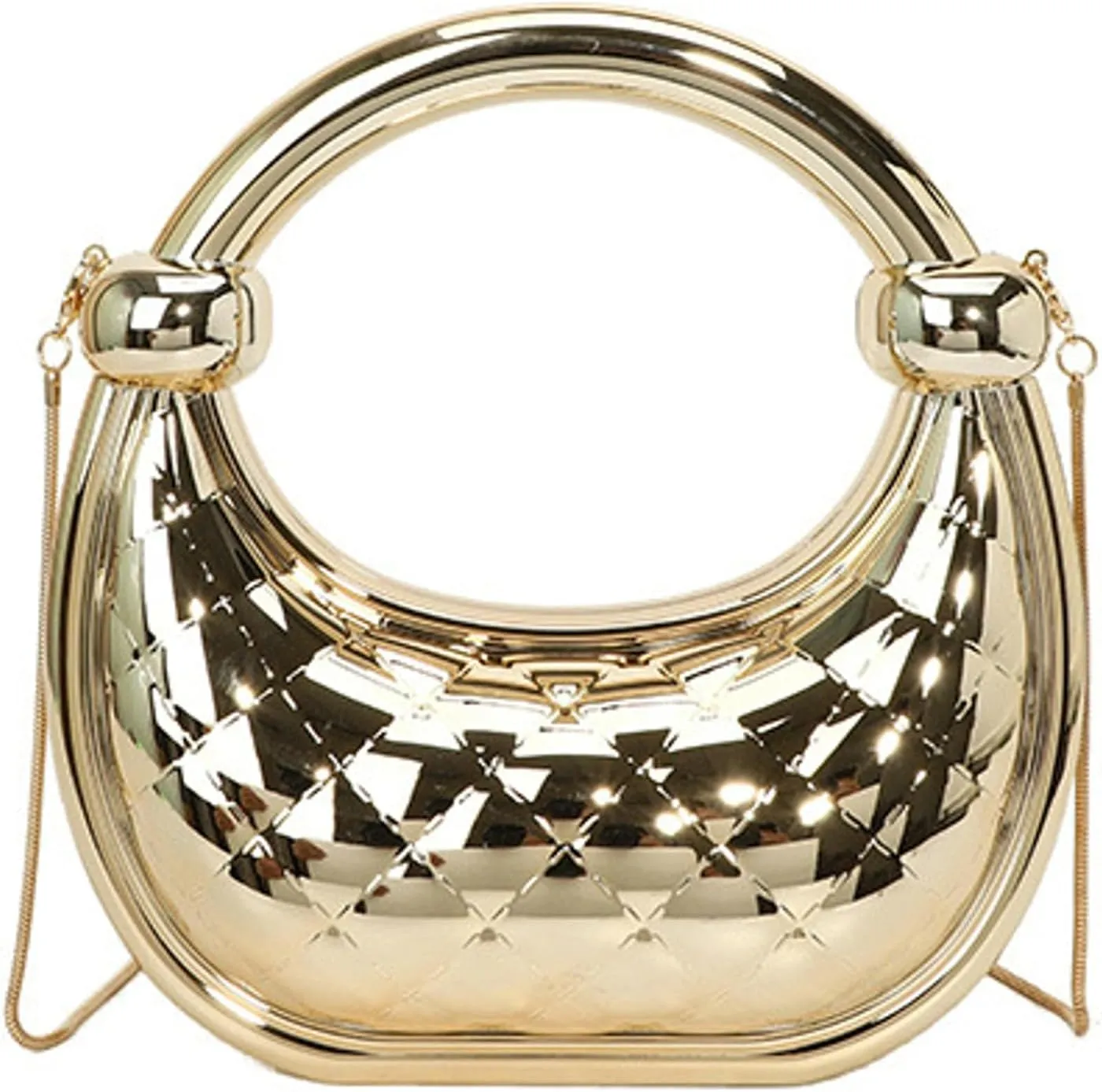 Crescent Handbag good Purse Metallic Plaid Evening Purse Home Decor Party Cocktail