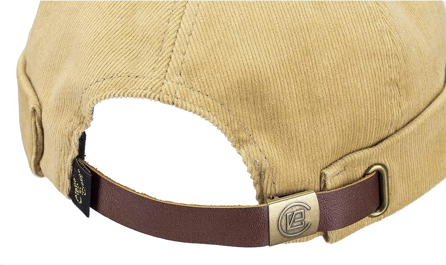 Croogo Brimless Docker Cap - Rolled Cuff Harbour Hat Unisex Skull Sailor Fisherman No Visor Cool Beanie Watch Cap