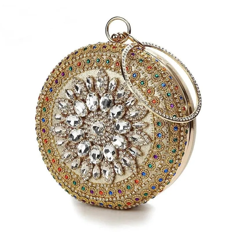 Crystal Clutch Bag Evening Purse and Diamond Wedding Bridal Shoulder Bag