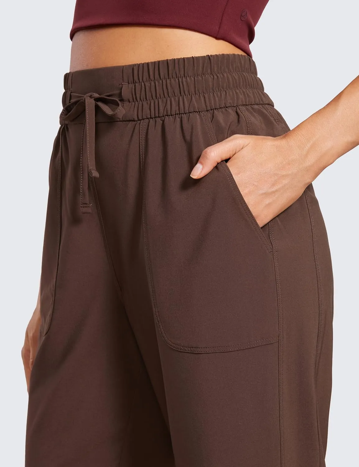 CRZ YOGA Lightweight Ankle Pants for Women 7/8 Casual Lounge Travel Work Trousers with Pockets
