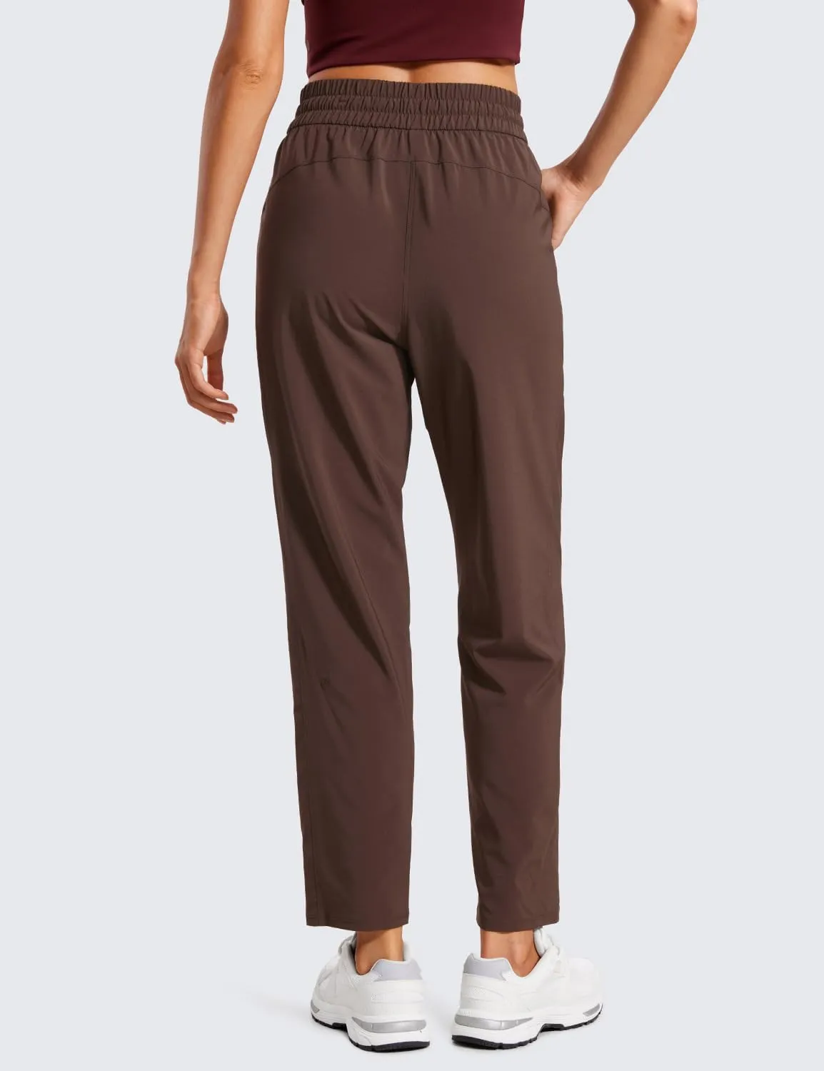 CRZ YOGA Lightweight Ankle Pants for Women 7/8 Casual Lounge Travel Work Trousers with Pockets